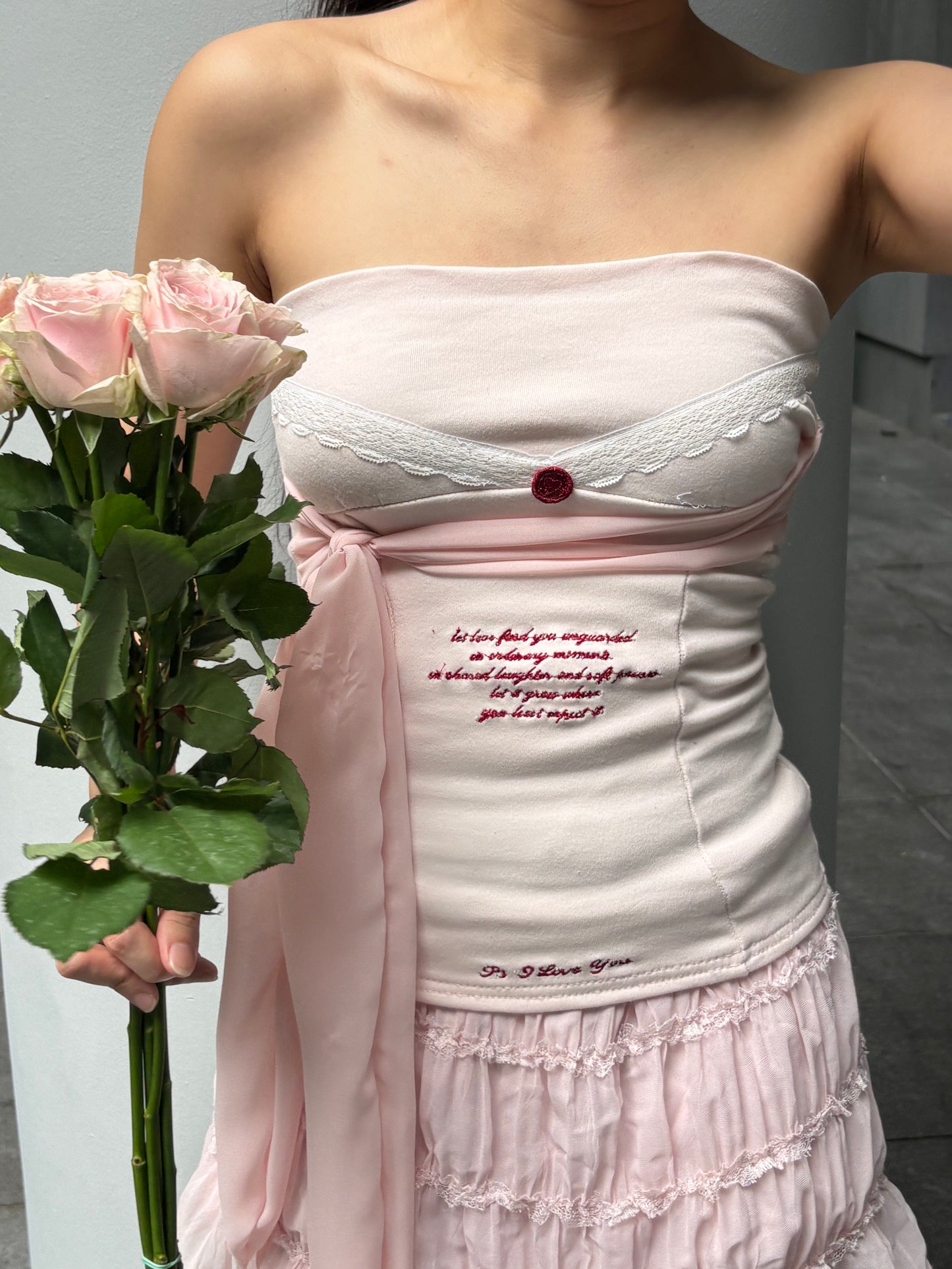 The Classic Love Letter Cami Top in Pink