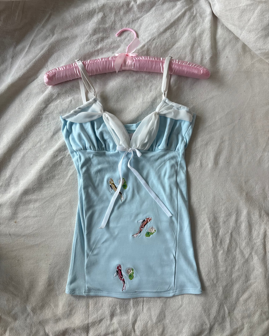 The Un-koi-ventional Paths Cami Top in Blue