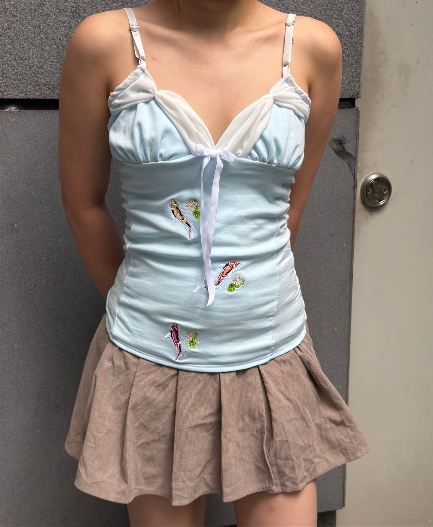 The Un-koi-ventional Paths Cami Top in Blue